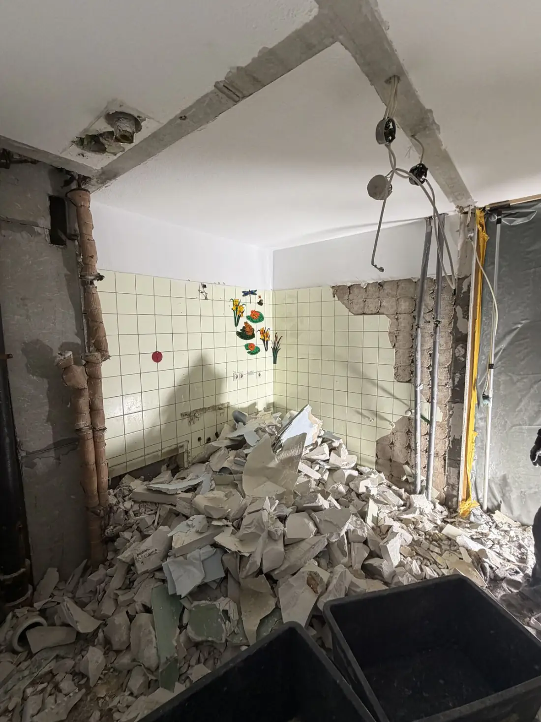 Fensterausbau während einer Entkernung